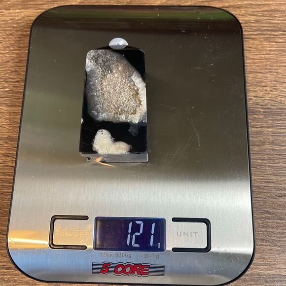 Black lace agate tower 4-sided druzy crystal banded banding, onyx, emotional hea - Picture 7 of 8